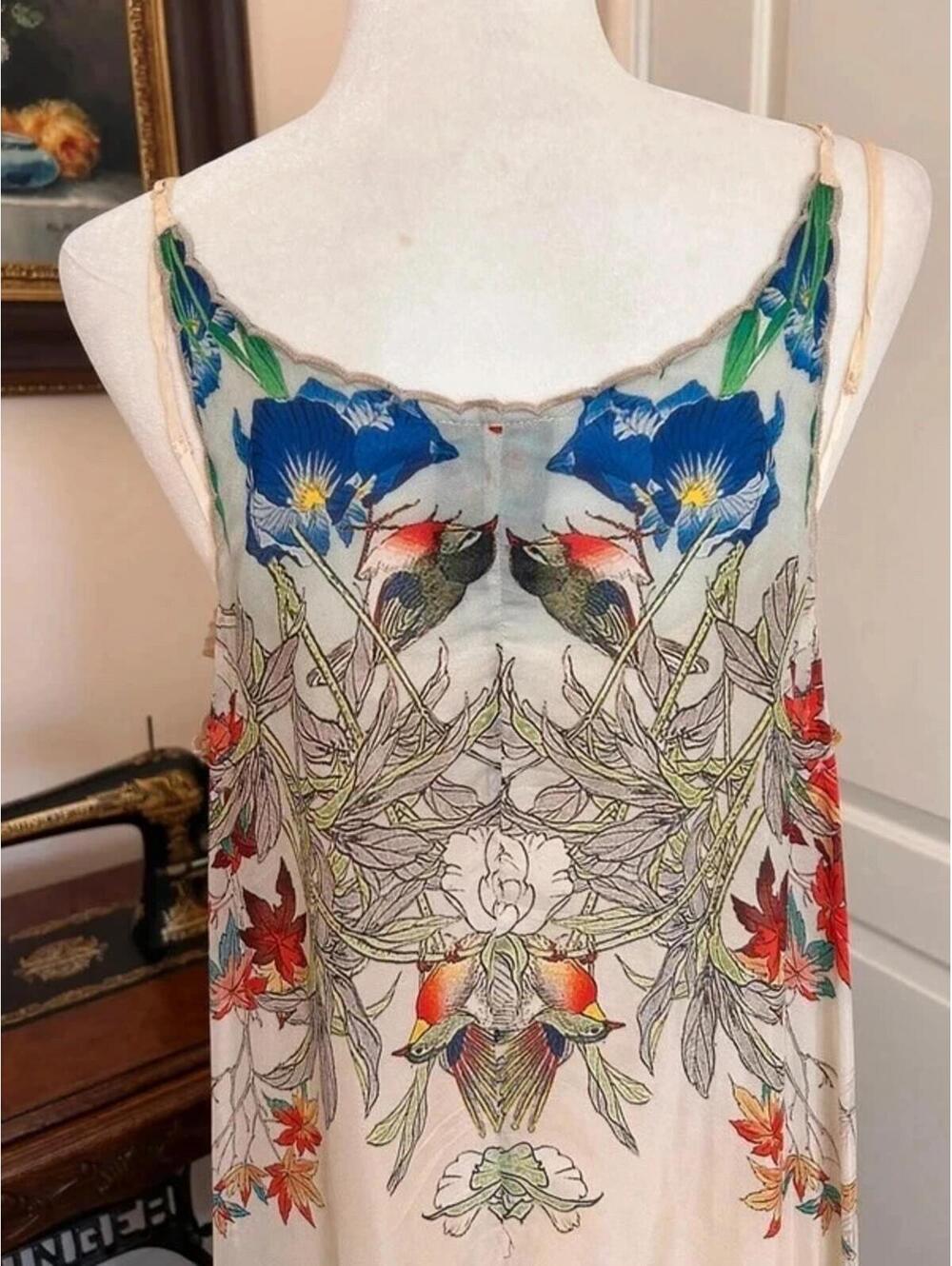Gorgeous Johnny Was Floral Silk Tank Dress - Picture 7 of 9